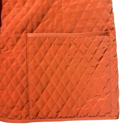 Susan Graver Quilted Utility Jacket Size S Orange Barn Equestrian Cabincore - Picture 6 of 9